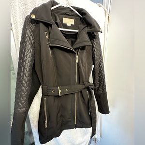 Michael Kors Mixed Media moto jacket Size M
